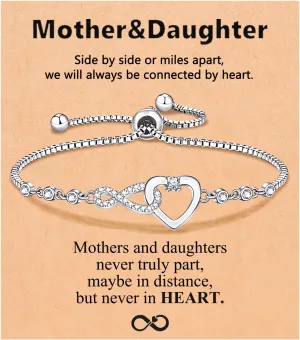 Infinity Love Heart Bracelets for Mother and Daughter Valentines Birthday Graduation Christmas Gifts