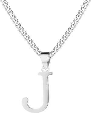 Initial Necklace for Men Women 14K Gold Plated Stainless Steel 26 Capital Letters Pendant Necklace 3.5mm Cuban Chain Necklaces Minimalist Jewelry