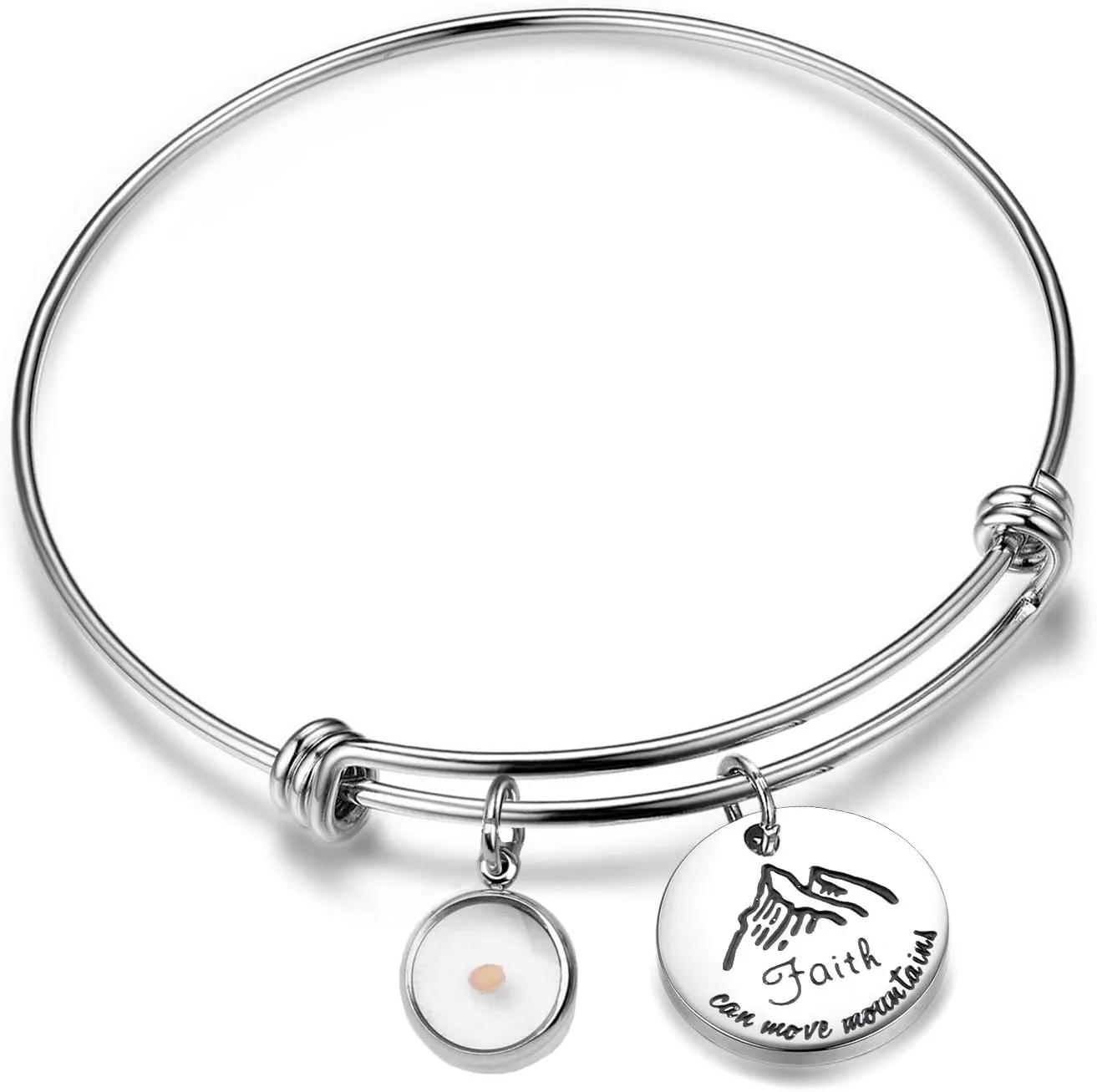 Inspirational Faith Gift Mustard Seed Jewelry Christian Gifts Faith Bracelets for Women Teen-Girls