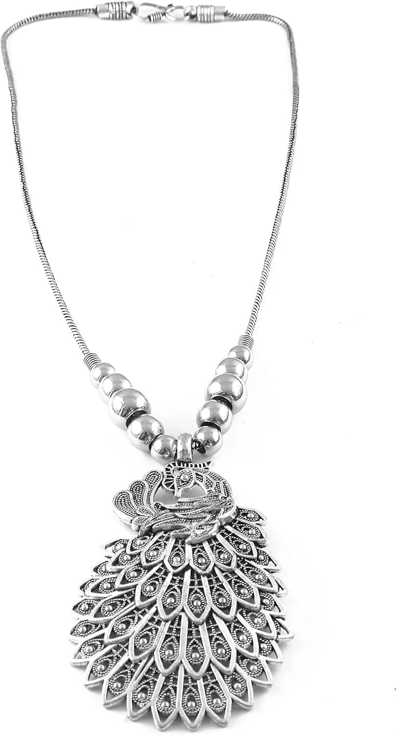 JewarHaat Indian Wedding Party Style Oxidised Silver Necklace for Women