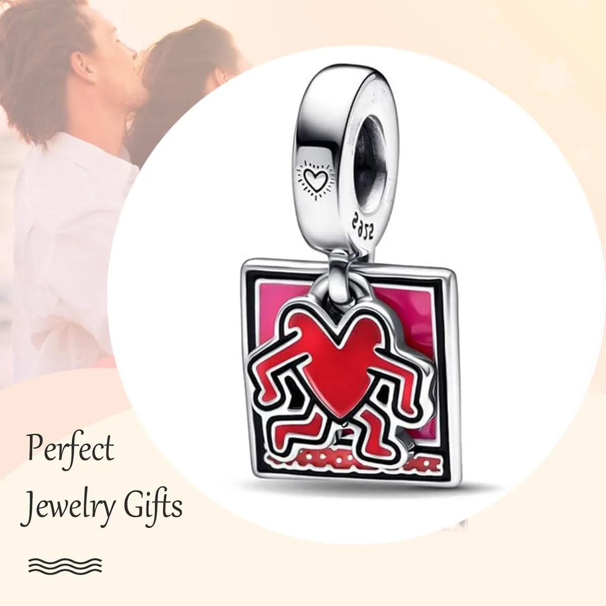 Jewelry Man Cartoon Animals Charms 925 Sterling Silver with Cubic Zirconia for Women Bracelets and Necklaces,Christmas Mother for Women