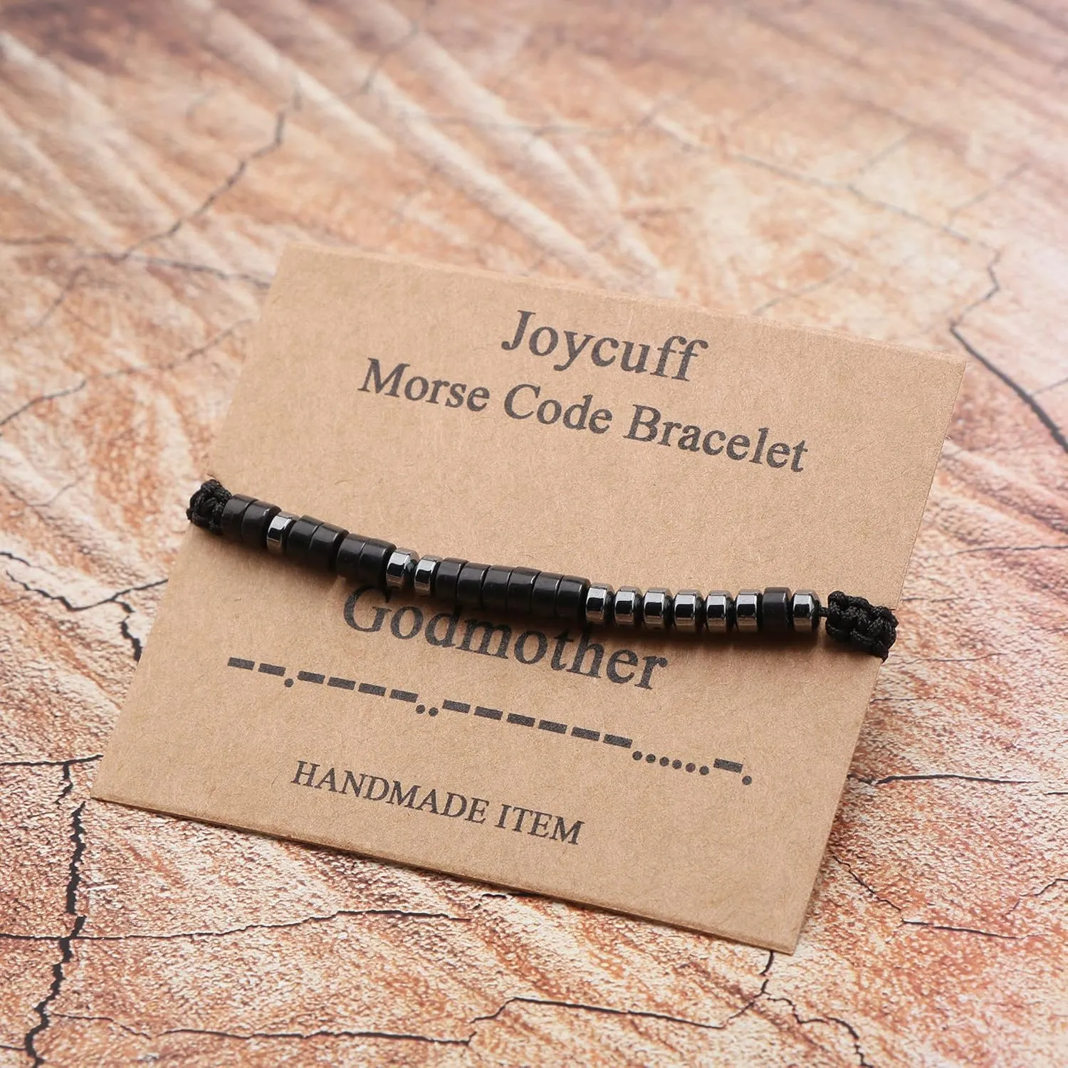 JoycuFF Morse Code Bracelets for Women Men Gifts for Her Him Mom Dad Daughter Sister Best Friend Funny Inspirational Bracelets for Women Jewelry Adjustable Silk Beaded Wrap Bracelet