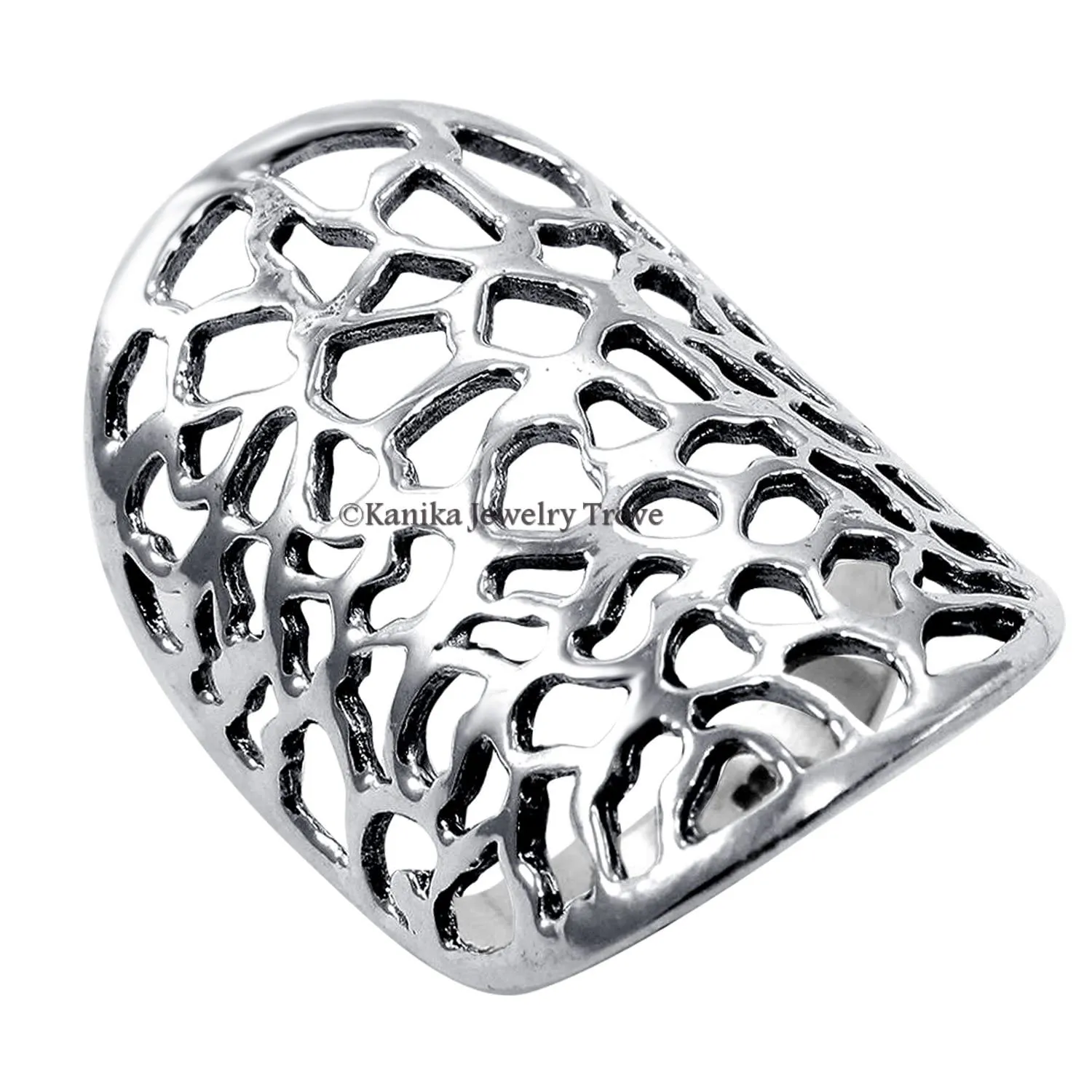 Kanika Jewelry Trove 925 Sterling Silver Handmade Statement Ring for Women & Girl