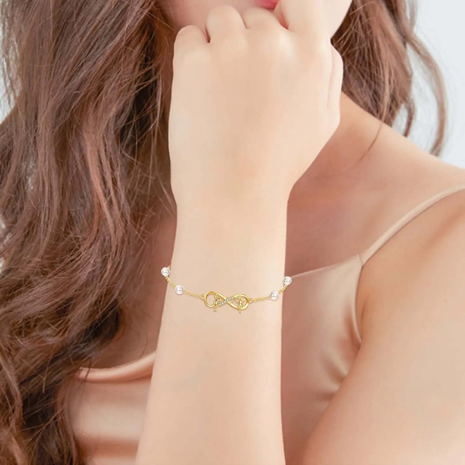 KECHO 14K Solid Gold Butterfly Bracelet for Women Pineapple Lucky Clover Sister Bracelets Birthday Christmas Mothers Day Jewelry Gifts for Mom Friends