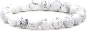Keleny Gem Semi Precious Gemstones 10mm Round Beads Stone Crystal Stretch Bracelets Unisex
