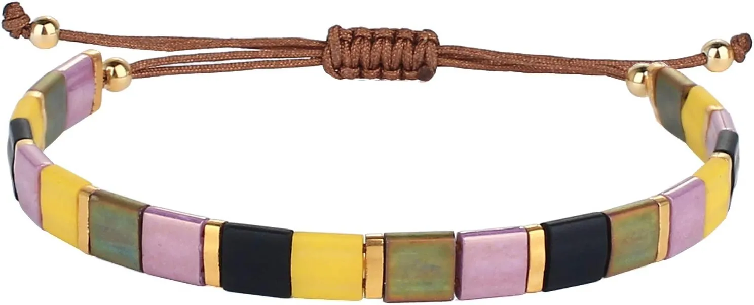 KELITCH Adjustable Tila Beaded Bracelets Women Friendship Bracelet Handmade New Jewelry