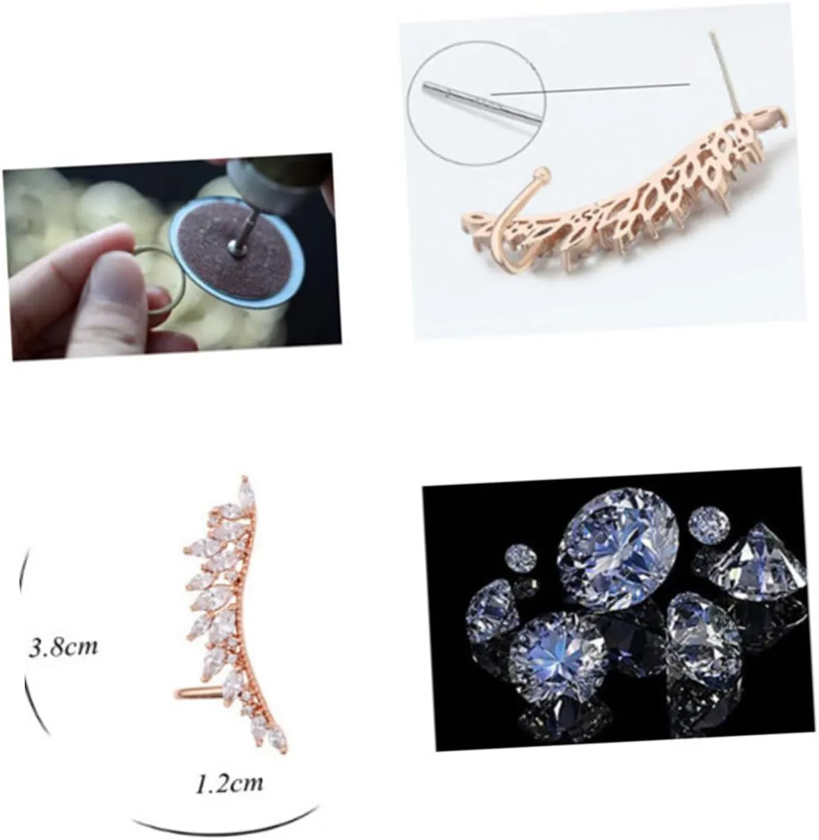 KESYOO 1 Pair Earings for Women Ear Clips Earrings Pierced Earrings Golden Womens Ear Cuff Women Ear Wrap Clip Ear Cuff for Non-pierced Ears Earmuffs Perforation Ear Drops Women's