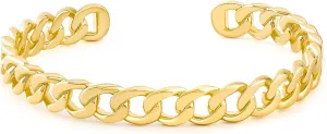 KissYan Gold Cuff Bangle Bracelets for Women, 14K Gold Plated Adjustable Open Cuff Bracelet Flat Hollow Butterfly Cubic Zirconia Jewelry Gift