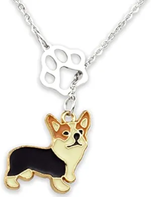 Kivosliviz Corgi Gifts Necklace for Women Corgi Mom Merchandise Corgi Dog Lovers Necklaces Stuff Corgis Charm Merch Jewelry Corgi Necklace