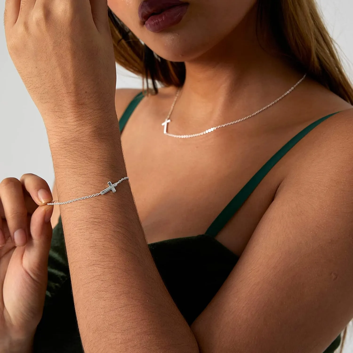 Kyerlyn 14K Gold Plated Handmade Dainty Dot Bracelet Cute Thin Everyday Bracelets for Women Men Size 6.5" 2" Extender