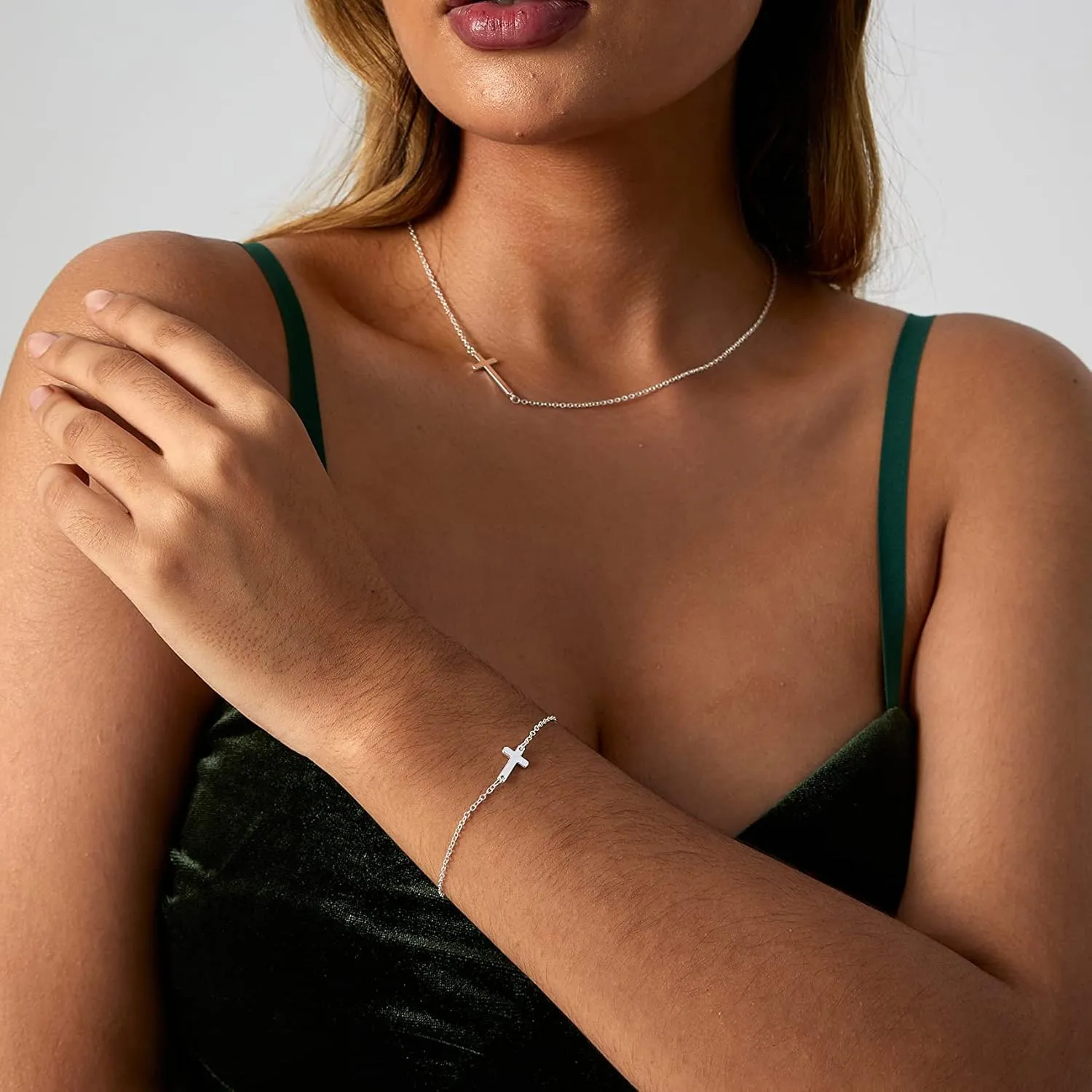 Kyerlyn 14K Gold Plated Handmade Dainty Dot Bracelet Cute Thin Everyday Bracelets for Women Men Size 6.5" 2" Extender