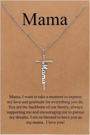 Lcherry Birthday Gifts for Grandma Mom Daughter Teacher Cross Necklace for Women Christian Necklaces Religious Gifts Jewelry for Women Mother's Day
