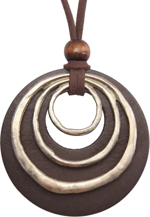 Leather Necklace for Women Long Boho Necklace Bohemian Choker Vintage Necklace Braided Boho Jewelry with Adjustable Brown Leather Cord