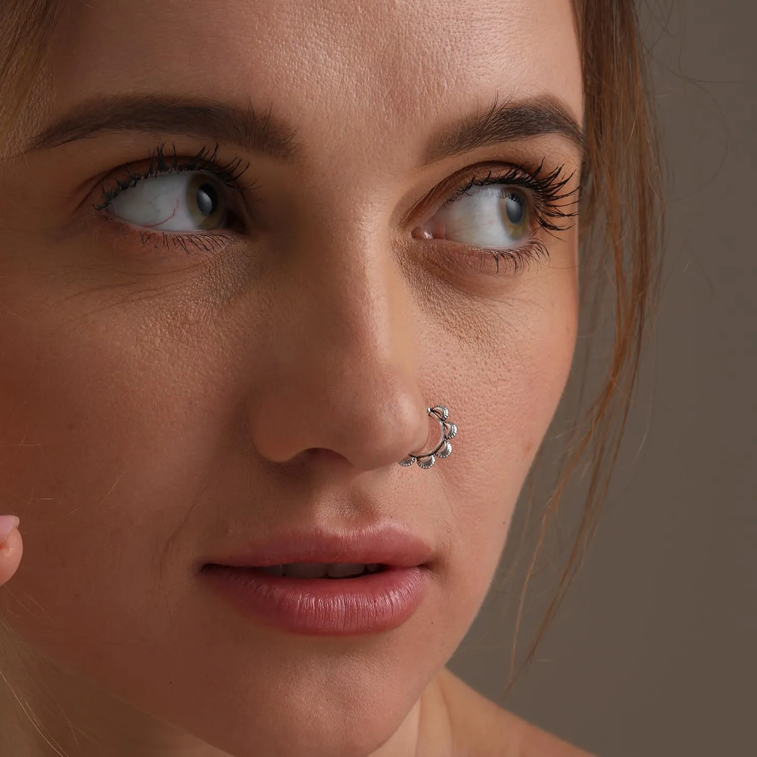 LeCalla 925 Sterling Silver Nose Rings & Studs for Women | Vintage-Inspired Piercing Gifts & Non-Pierced Nose Accessories | Hypoallergenic Clip-On & Screw Nose Pins Body Piercing Jewelry