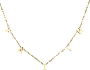 Letter Necklaces for Women Mother Mama Mom Grandma Daughter Love Necklace Perfect Personalized Dainty 18K Gold Plated Stainless Steel Jewelry Birthday Mother's Day Christmas Gifts