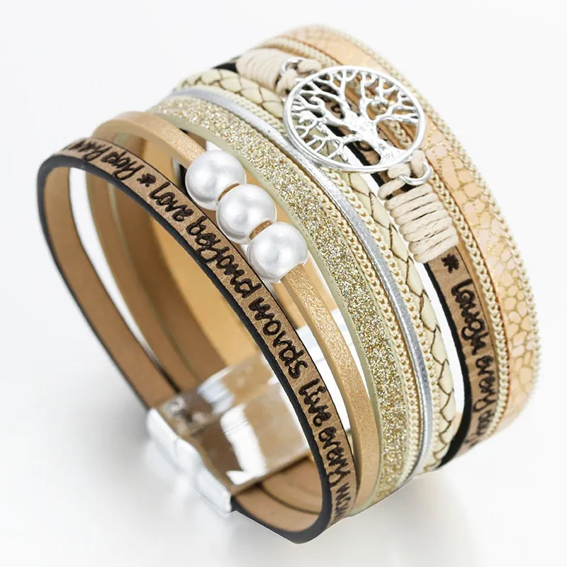 Life Tree Leather Bracelets For Women | CATICA Couture