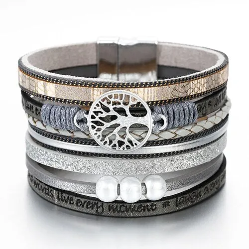 Life Tree Leather Bracelets For Women | CATICA Couture