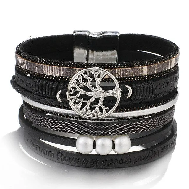 Life Tree Leather Bracelets For Women | CATICA Couture