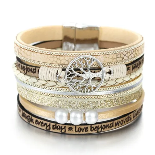 Life Tree Leather Bracelets For Women | CATICA Couture