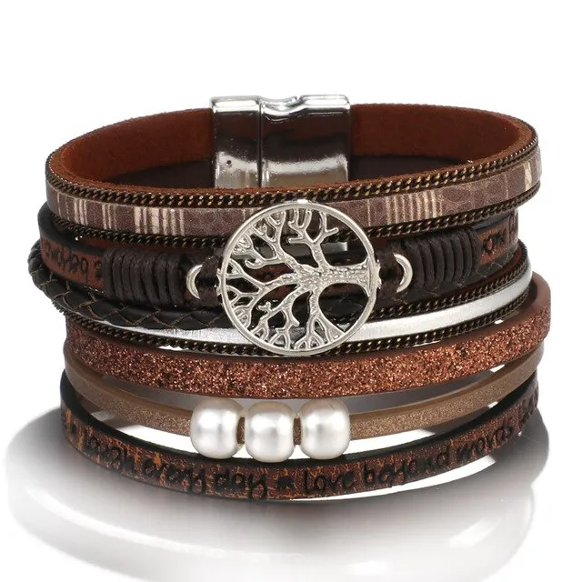 Life Tree Leather Bracelets For Women | CATICA Couture
