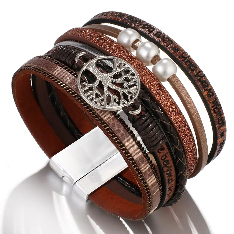 Life Tree Leather Bracelets For Women | CATICA Couture