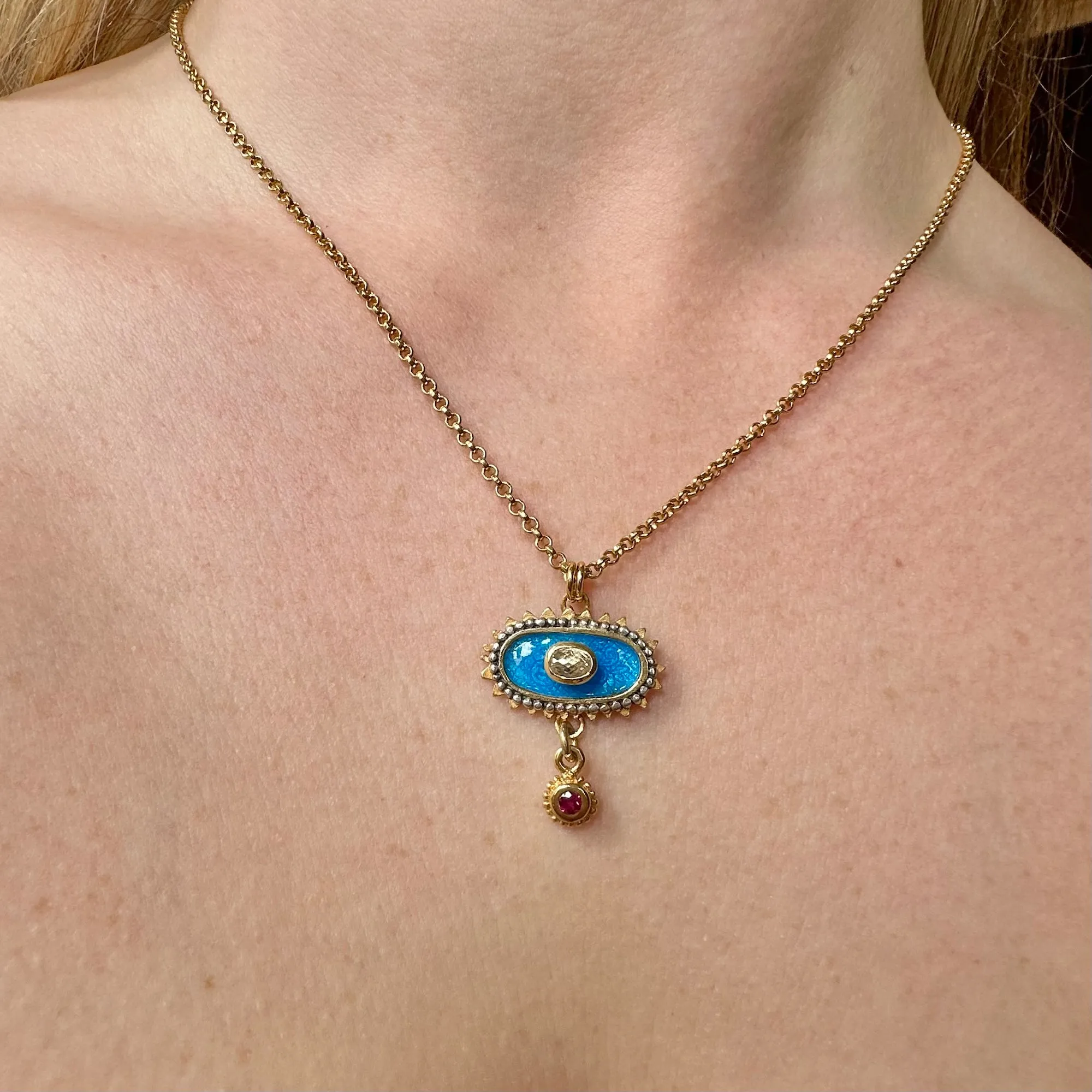 Limited Edition Diamond & Ruby Kinship Amulet Necklace