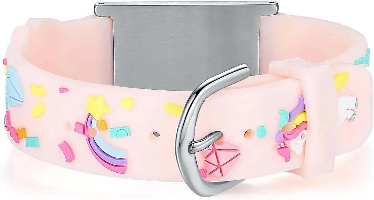 LinnaLove cartoon medical alert id bracelets Parents gift to Son, daughter, brother, sister