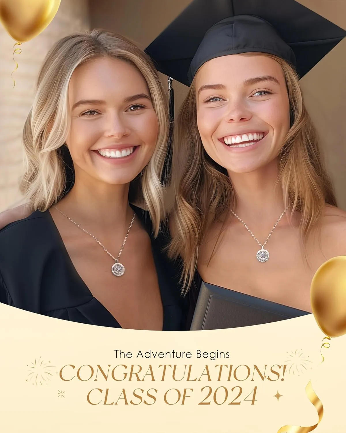 LOUISA SECRET Graduation Gifts for Her 2025, S925 Sterling Silver Compass Birthstone Necklace for Her, Anniversary Birthday Jewelry Gifts for Women Her