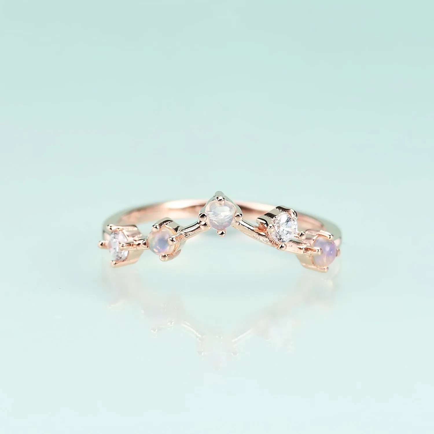 Luxury S925 Sterling Silver Rose Gold Colour Ring