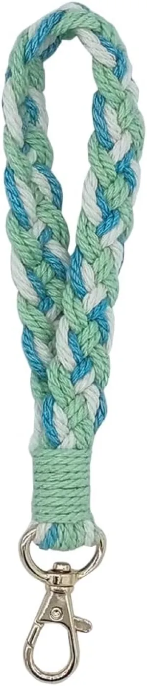 Macrame Boho Keychain Bracelet Holder Handmade Keychain Wristlet Key Chain Wrist Lanyard for Women Girls