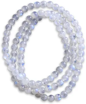 Mala Meditation Buddhist Prayer Beads Necklace, Bracelet, 6Mm Crystal Stone Bracelet Buddhist Ghost Stone/Moonstone/Strawberry Crystal/Citrine Prayer Beads Mala, Elastic Tibetan Buddhist Meditation St
