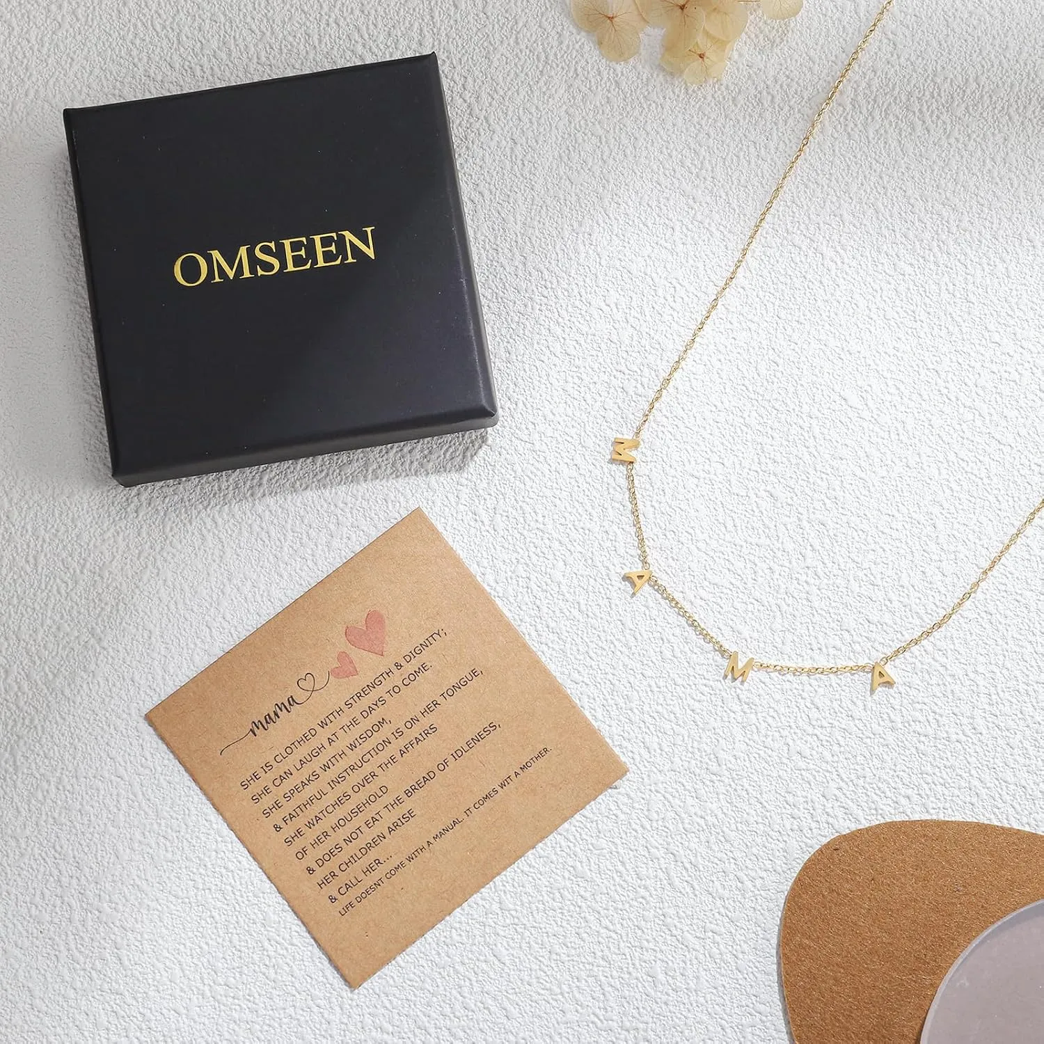 Mama Necklaces Gift for Mother Mom Mothers Day Gold Pendant Necklace New Mom Mother-in-Law Mother's day Birthday Christmas Gifts Mom Jewelry
