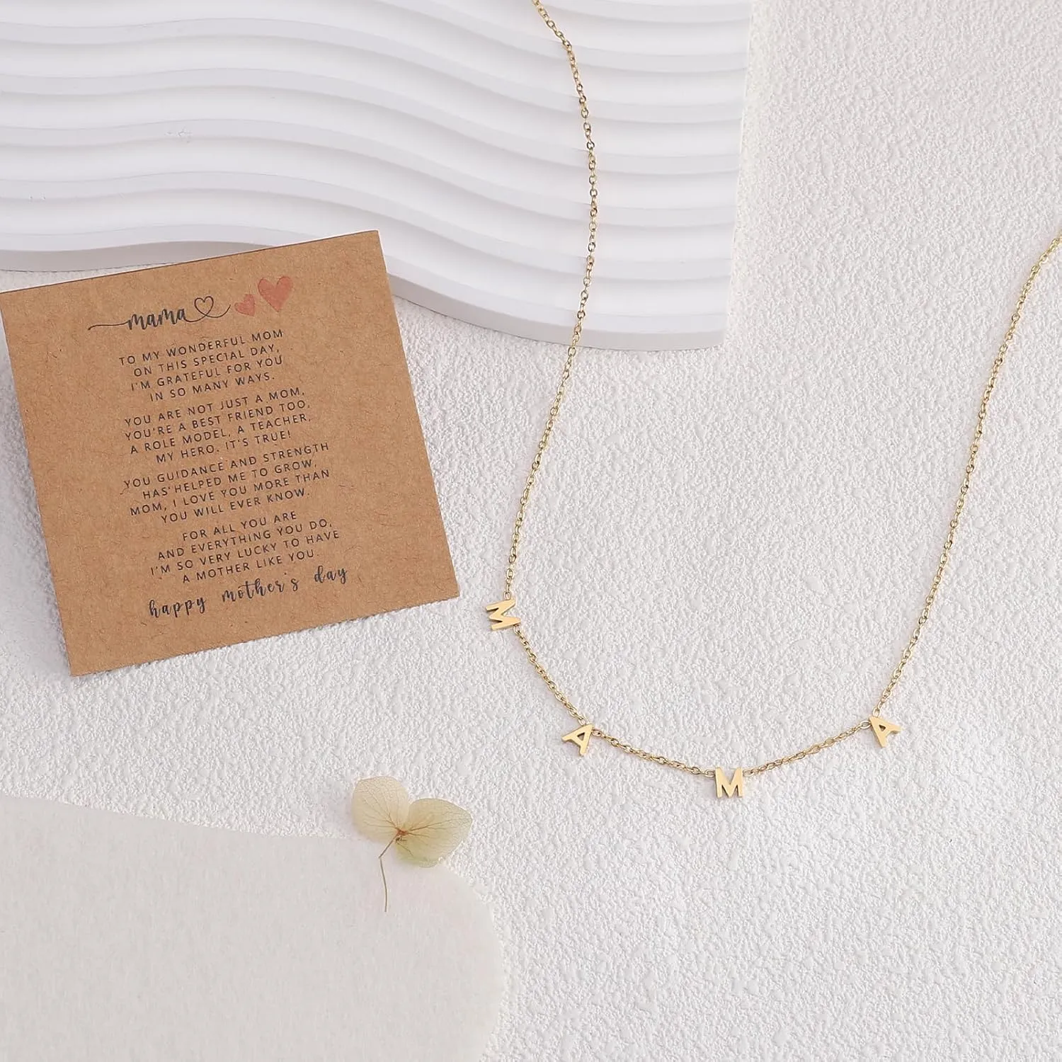 Mama Necklaces Gift for Mother Mom Mothers Day Gold Pendant Necklace New Mom Mother-in-Law Mother's day Birthday Christmas Gifts Mom Jewelry