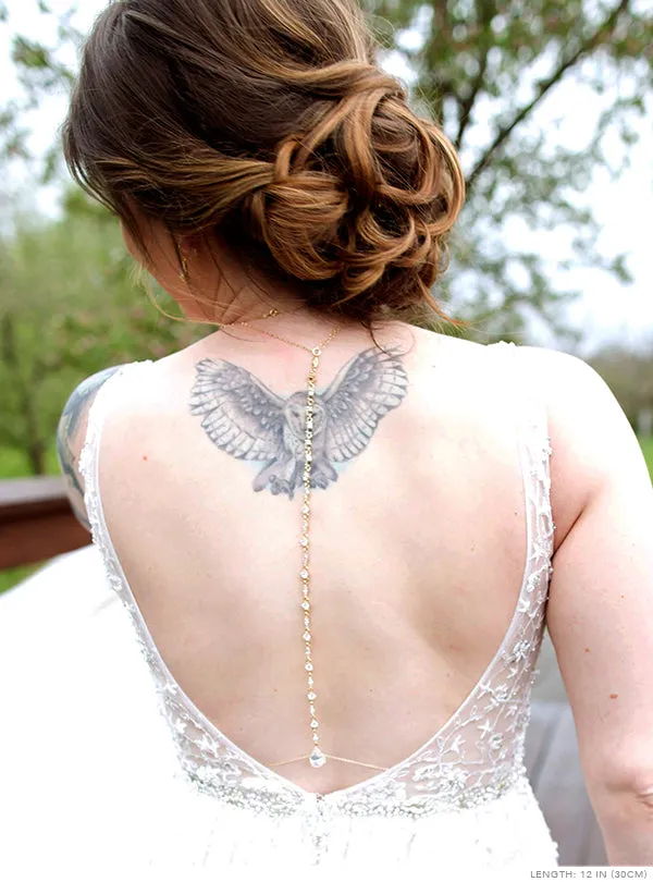 Marquise Crystal Back Pendant Necklace