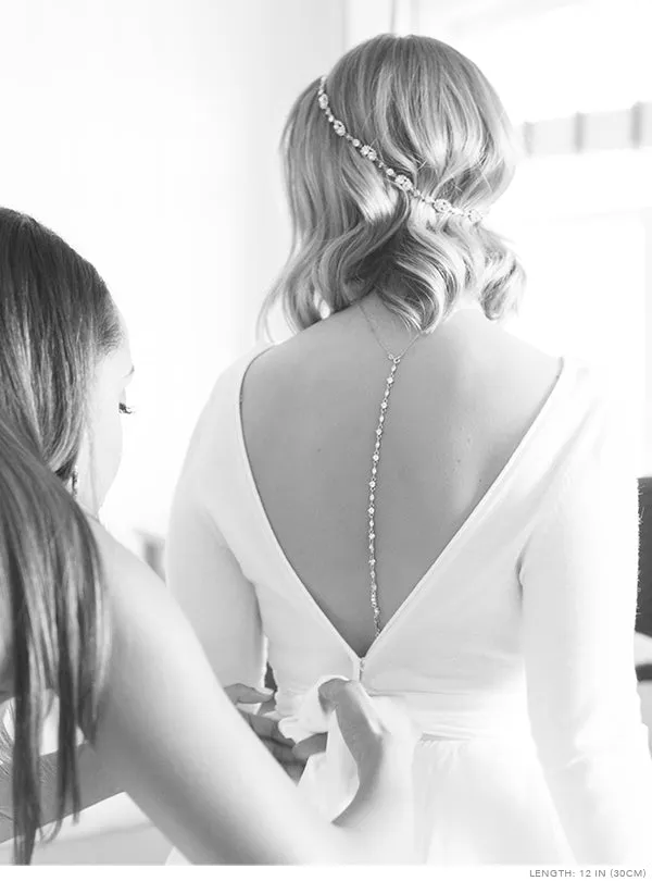 Marquise Crystal Back Pendant Necklace