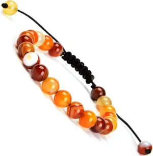 MASSIVE BEADS Natural Healing Power Gemstone Crystal Beads Unisex Adjustable Macrame Bracelets