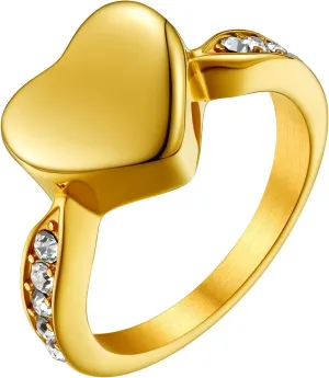 Memorial Keepsake Urn Rings for Ashes Hair for Women Men, Claddagh Heart Ring, Rose Ring, Cremation Jewelry, Black/18K Gold Plated Stainless Steel, Size 6-11, Come with Box