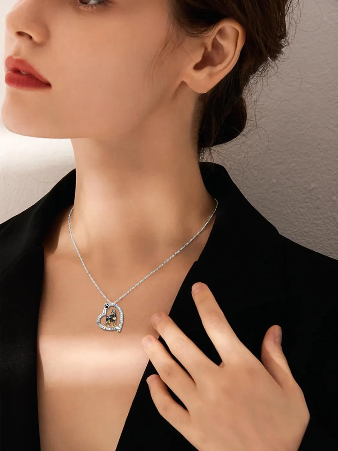 Midari Dog Necklaces Sterling Silver Cute Puppy Yorkie/Labrador/French Bulldog/Corgi/Shih Tzu Necklace for Women with Dog Jewelry Birthday Gifts for Women Friends Mom