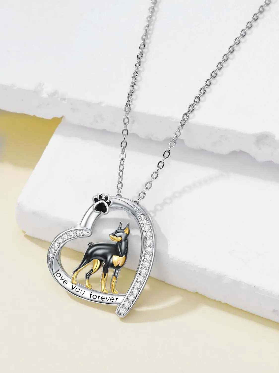 Midari Dog Necklaces Sterling Silver Cute Puppy Yorkie/Labrador/French Bulldog/Corgi/Shih Tzu Necklace for Women with Dog Jewelry Birthday Gifts for Women Friends Mom