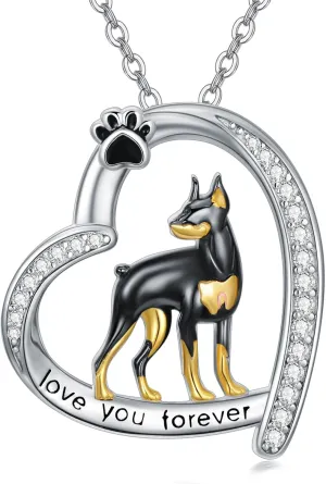 Midari Dog Necklaces Sterling Silver Cute Puppy Yorkie/Labrador/French Bulldog/Corgi/Shih Tzu Necklace for Women with Dog Jewelry Birthday Gifts for Women Friends Mom