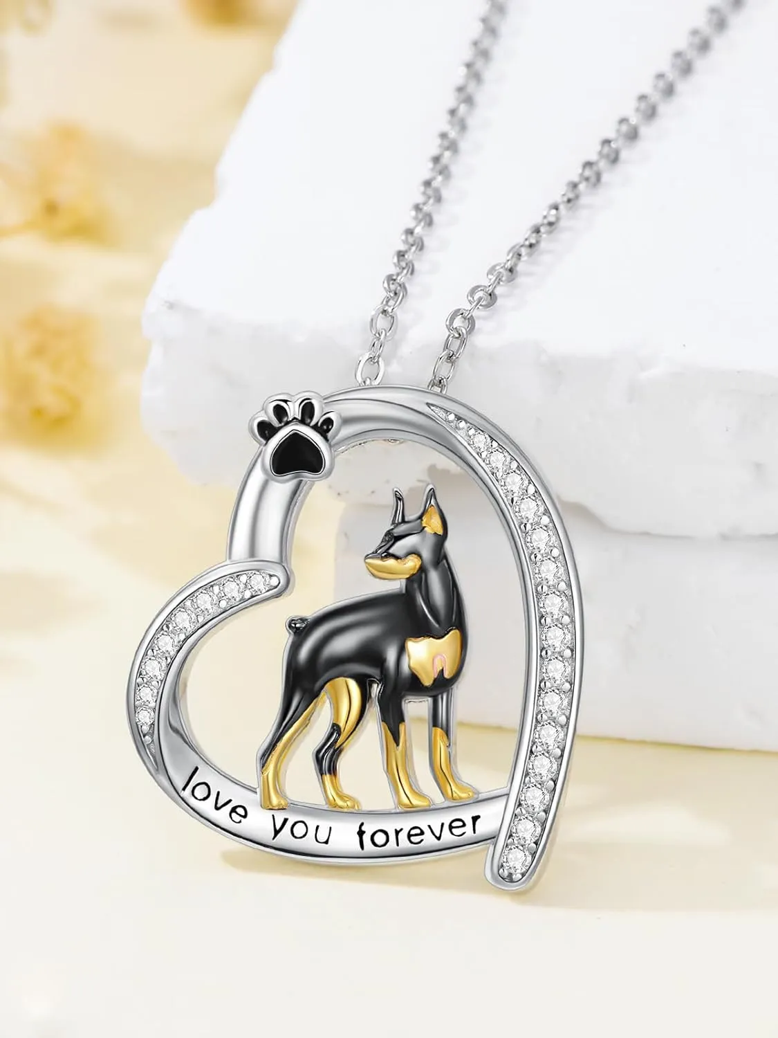 Midari Dog Necklaces Sterling Silver Cute Puppy Yorkie/Labrador/French Bulldog/Corgi/Shih Tzu Necklace for Women with Dog Jewelry Birthday Gifts for Women Friends Mom