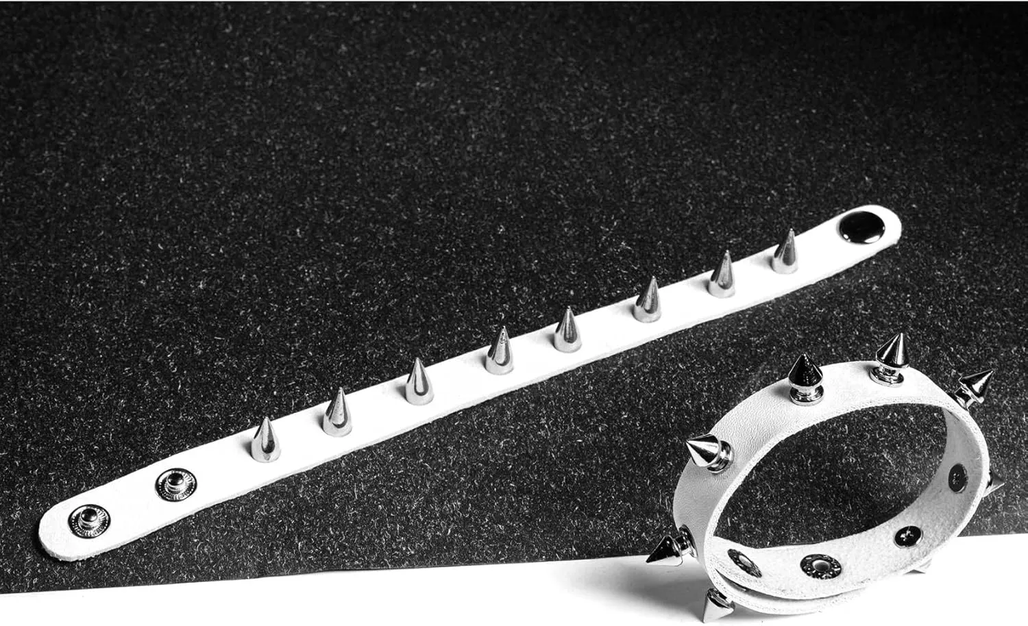 MILAKOO Men Punk Leather Bracelet Spike Cuff Wrap Bracelets Wristband for Women