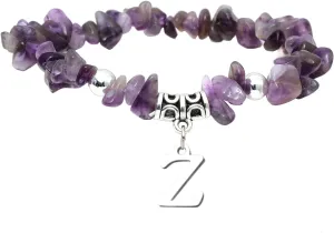 MILAKOO Natural Amethyst Crystal Bracelets for Women Healing Yoga Chakra Charm Pendant Wristband