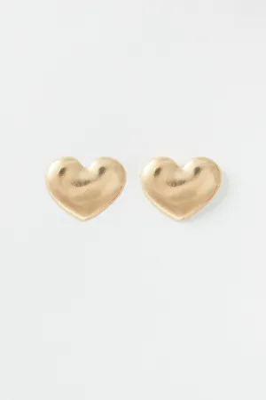 Milana Medium Puffy Heart Stud