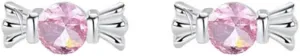 Mini Candy CZ Stud Earrings 925 Sterling Silver Pink Crystal Food Cartilage Tiny Small Studs Earring Cute Halloween Christmas Festival Jewelry Gifs for Women Daughter Hypoallergenic