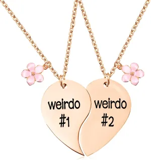 MJartoria Best Friend Necklaces BFF Necklace for 2 Friendship Valentines Day Gifts Matching Heart Pendant Necklace Best Friends Forever