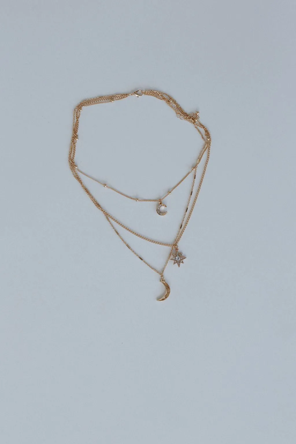 Moonbeam Layered Necklace - Gold