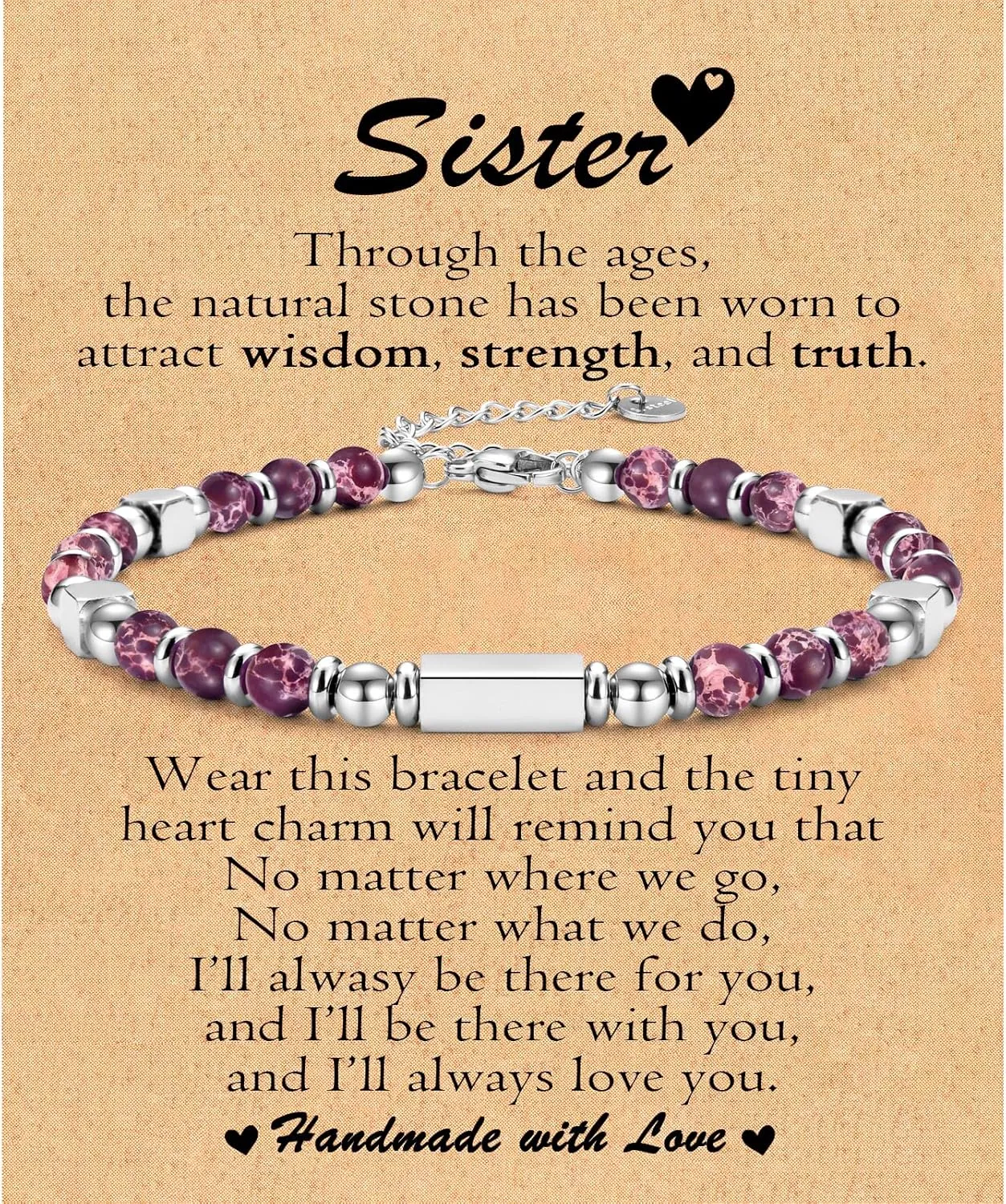 Mothers Day Beaded Bracelets Jewelry Gift for Wife, Grandma, Sister, Aunt, Dog Mom, Mother in Law, Daughter in Law, Her