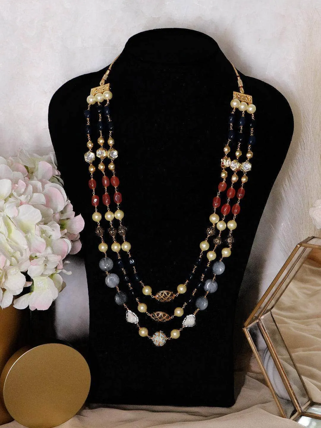 Multi Color Three Layer Mala