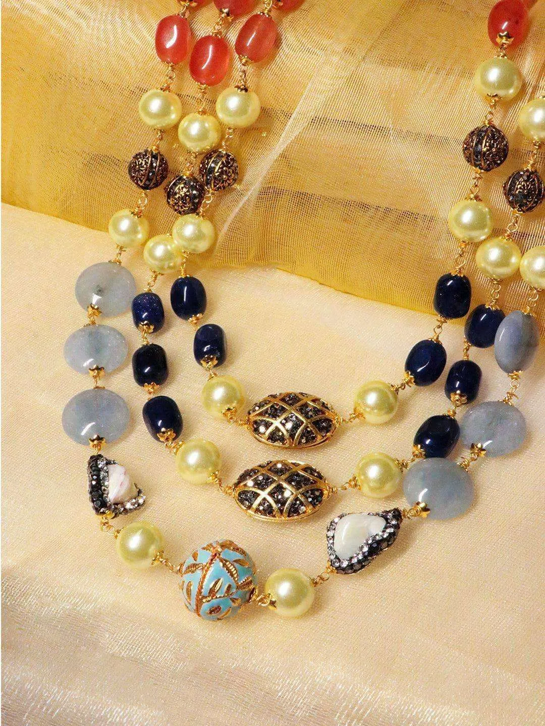 Multi Color Three Layer Mala